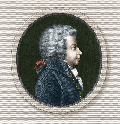 Portarit de Wolfgang Amadeus Mozart (1756-1791) - grav. século XIX de Unknown artist