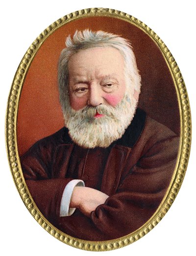 Retrato do escritor francês Victor Hugo - Retrato do escritor francês Victor Hugo (1802 - 1885) - Cromolitografia do final do século XIX. de Unknown artist
