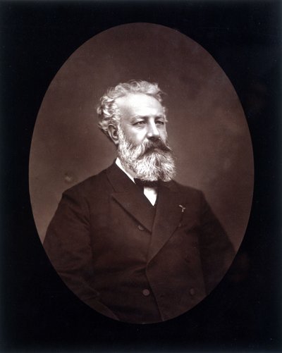 Medalha de retrato de Júlio Verne - em "Les Hommes d