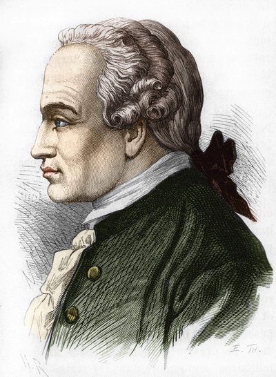 Retrato de (Emanuel) Emmanuel Kant. filósofo alemão (K¿nigsberg de Unknown artist