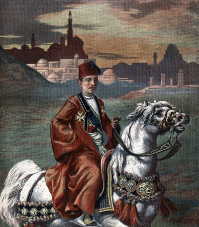 Retrato de Abbas II Hilmi khedive do Egito de 1892 a 1914. de Unknown artist