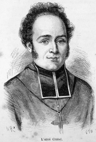 Retrato de Abbe Ferdinand François Chatel (1795-1857), fundador da Igreja Francesa na época da Revolução de Julho. de Unknown artist