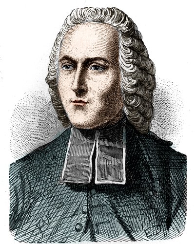 Retrato de Abbe Jean Antoine (Jean-Antoine) Nollet (1700 - 1770), físico francês - no "Album de la Science; cientistas ilustres; Grandes Descobertas" 1896. de Unknown artist