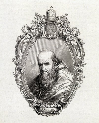 Retrato de Alessandro Farnese, papa Paulo III (1468 - 1549) de 1534 a 1549. de Unknown artist