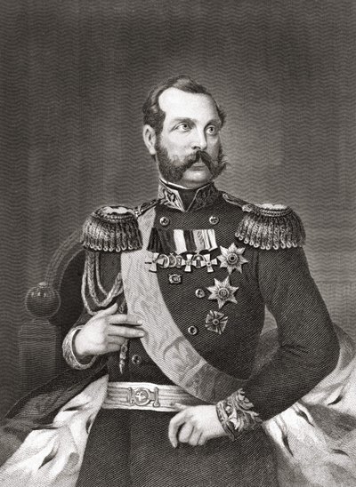 Retrato de Alexandre II Nikolayevich (1818 - 1881), Imperador da Rússia. de Unknown artist