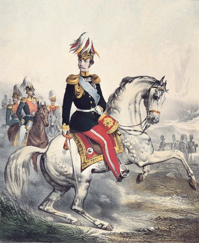 Retrato de Alexander II Nikolayevich (gravura a cores) de Unknown artist