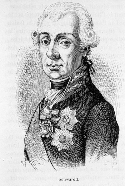 Retrato de Alexander Souwaroff (Souvaroff ou Souvarov ou Alexander Suvorov) (1729-1800), marechal russo (1729 - 1800) de Unknown artist