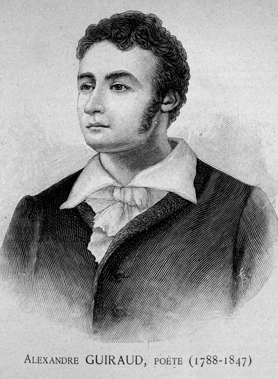 Retrato de Alexandre Guiraud, poeta (1788-1847) - grav. século XIX de Unknown artist