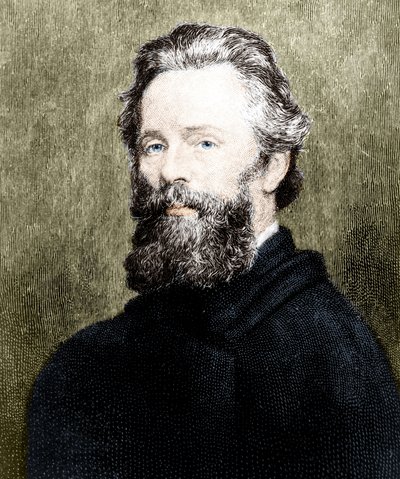 Retrato do poeta e romancista americano Herman Melville (1819-1891). de Unknown artist