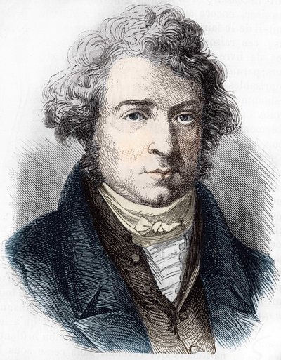 Retrato de André Marie Ampère (1775 - 1836) físico francês. de Unknown artist