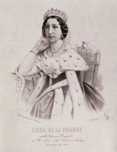 Retrato de Anna de la Grange em Lucrezia Borgia (gravura de Unknown artist