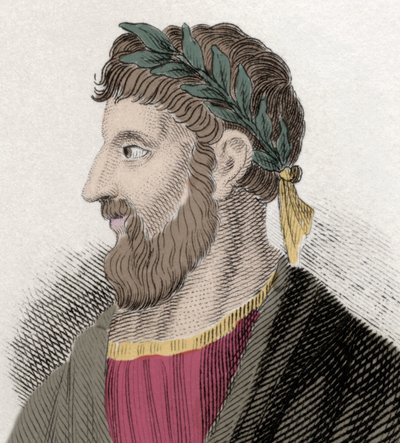 Retrato de Apollonios de Tyana (Apollonius) (16 ap. JC-98/98 ap. JC), filósofo grego. Gravura do século XIX. de Unknown artist