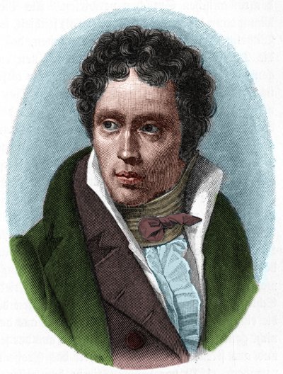 Retrato de Arthur Schopenhauer, filósofo alemão (1788-1860). de Unknown artist