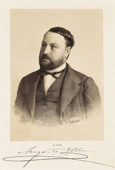 Retrato de Augusto ULLOA (1823-1879), político espanhol. Gravura de Madrid, Biblioteca Nacional. de Unknown artist