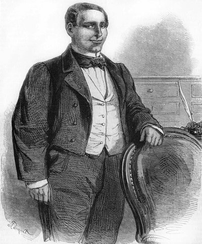 Retrato de Benito Pablo Ju¿rez. Político mexicano de origem indiana (1806 a 1872). Presidente da República do México em 1858. de Unknown artist
