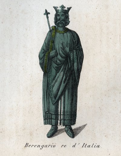 Retrato de Berengar II rei da Itália (900-966) - Berenger II ou ou Berenger d