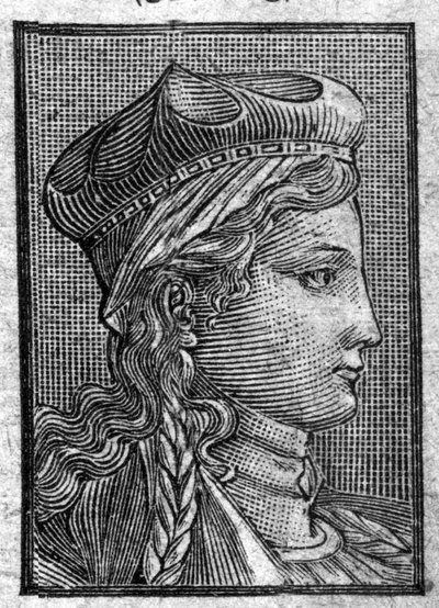 Retrato de Brunehaut (ou Brunehilde) (ca. 534 a 613) esposa de Sigebert I. de Unknown artist