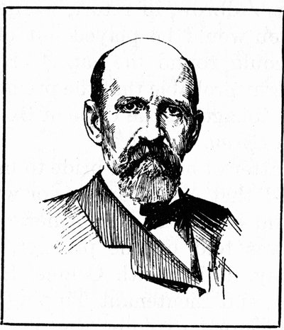 Retrato do Capitão Joshua Slocum (1844-1909) que realizou a primeira excursão mundial à vela em 1895. Gravura do século XIX de Unknown artist