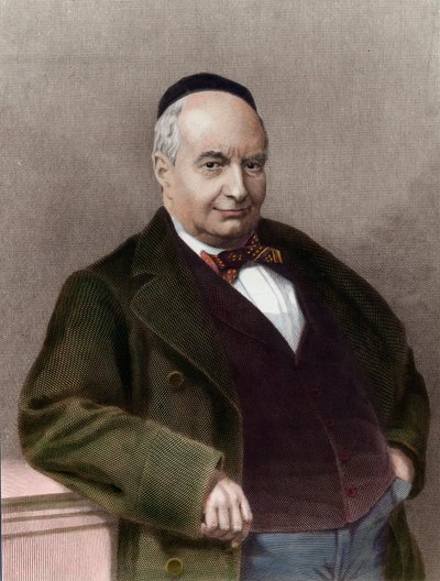 Retrato de Charles Auguste Sainte Beuve (1804-1869), escritor francês. Gravura do século XIX. Coleção particular. de Unknown artist