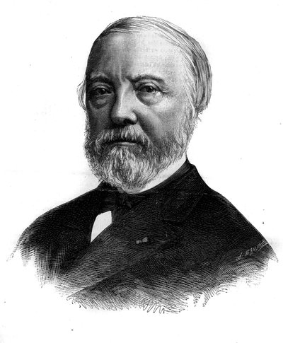 Retrato de Charles Blanc (1813-1882), crítico de arte e acadêmico francês. Gravura em banda In "Le Monde Illustré" n°1294 de 21 de Janeiro de 1882. de Unknown artist