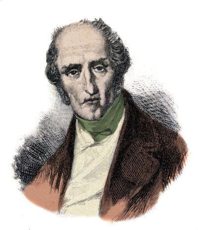 Retrato de Charles Fourier (1772 - 1837), teorista socialista francês. Gravura do século XIX. de Unknown artist