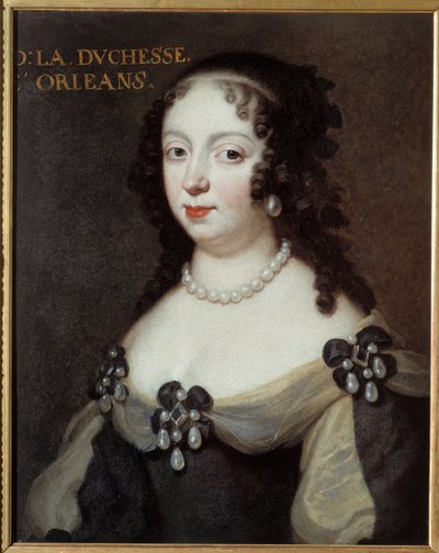 Retrato de Charlotte Elisabeth de Baviere (1652-1722) Duquesa de Orleans chamada Madame Palatine. Pintura anônima do século XVII. Óleo sobre tela. Meaux, Musee Bossuet - Retrato de Charlotte Elisabeth de Baviere (1652-1722), Princesa Palatine e Du de Unknown artist
