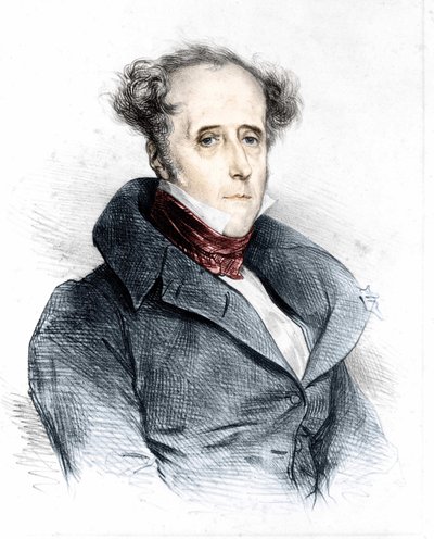 Retrato de Chateaubriand de Devéria - no jornal "L