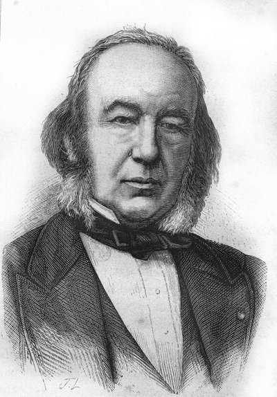 Retrato de Claude Bernard (1813 - 1878) Fisiologista francês - em "L