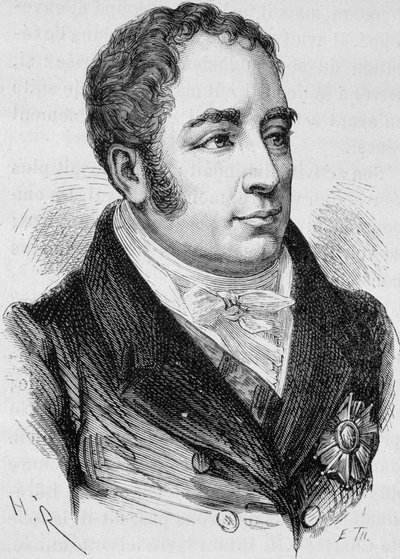 Retrato do Conde Pierre Bruno Daru (1767 - 1829). Gravura do final do século XIX em "Histoire de France" de H. Martin. de Unknown artist