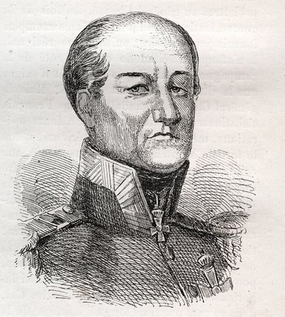 Retrato de David Hendrik, Barão Chasse 1765-1849 - gravura de Unknown artist
