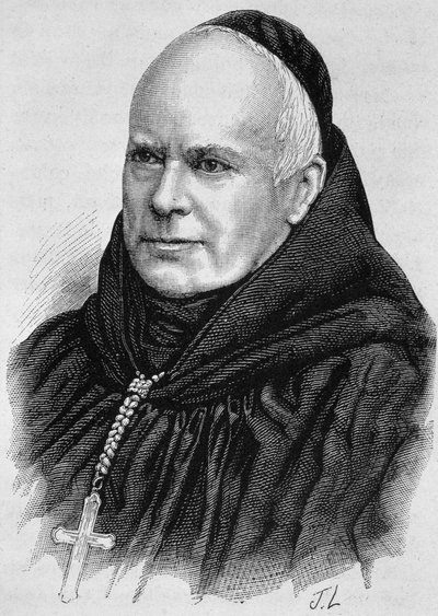 Retrato de Dom Guéranger (1805 - 1875). Gravura do final do século XIX em "Histoire de France" de H. Martin. de Unknown artist