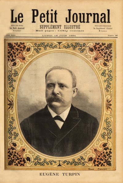 Retrato de Eugene Turpin (1848-1927), químico especializado em explosivos de Unknown artist