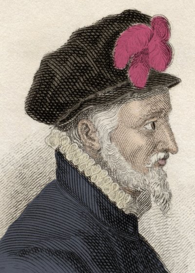 Retrato de Fadrique Alvarez de Toledo y Enriquez de Guzman (1537-1583), chamado Don Fadrique, quarto Duque de Alba, Duque de Huescar, Marquês de Coria e Grande Comandante da Ordem de Calatrava. Gravura do século XIX. de Unknown artist