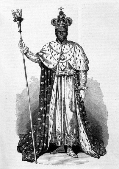 Retrato de Faustin Soulouque (1782-1867) dit Faustin I, Imperador do Haiti de 1847 a 1859 Gravura de 1856 de Unknown artist