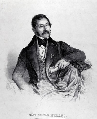 Retrato de Felice Romani, libretista, poeta e crítico Iltaliano (1788-1865). de Unknown artist