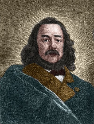 Retrato de Ferdinand Freiligrath (1810-1876) escritor alemão. de Unknown artist