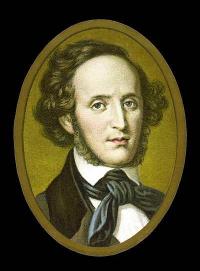 Retrato de Félix Mendelssohn - Bartholdy (1809 - 1847) Compositor alemão. de Unknown artist