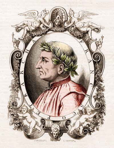 Retrato de Francesco Petrarca (Petrarca) (1304-1374), poeta italiano. de Unknown artist