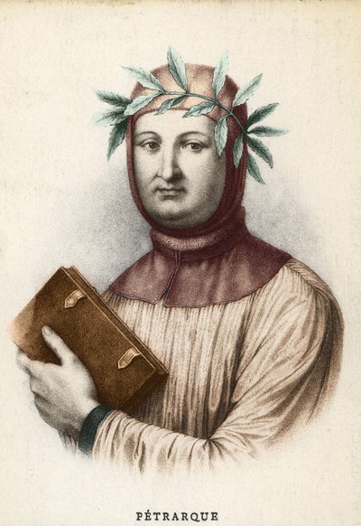 Retrato de Francesco Petrarca (Petrarch), escritor italiano (1304 - 1374) de Unknown artist