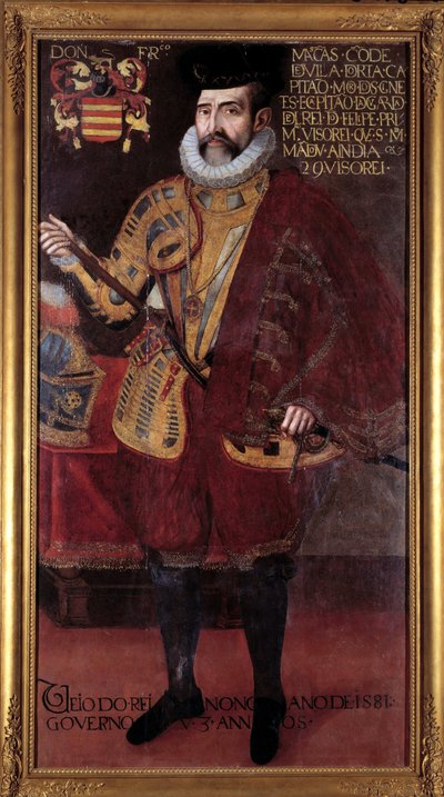 Retrato de Francisco de Mascarenhas (séc. XVI) Vice-Rei da Índia Pintura anónima da Lisboa do séc. XVI de Unknown artist