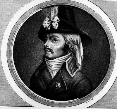 Retrato de François Athanase (François-Athanase) De Charette de la Contrie (1763 - 1796), vendido. Gravura em "Colecção completa de pinturas históricas da revolução francesa, em três volumes". 1804. de Unknown artist