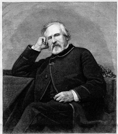 Retrato de François Auguste Biard (1798-1882), pintor francês. Gravura em "Le Monde Illustré" n°1318 de 1 de Julho de 1882. de Unknown artist