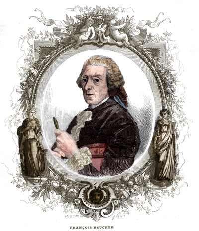 Retrato de François Boucher (1703-1770), pintor francês. de Unknown artist
