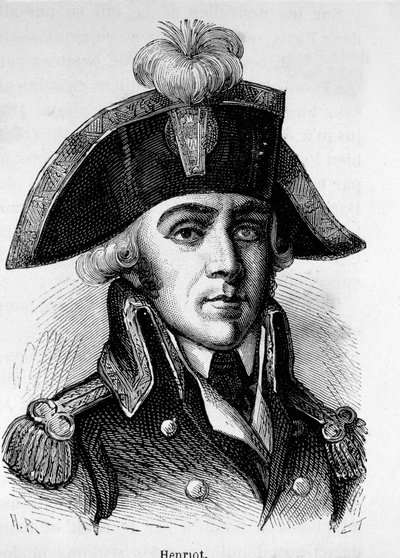 Retrato de François Hanriot (1761-1794), revolucionário francês de Unknown artist