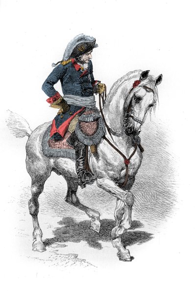 Retrato de Frederico II da Prússia (1712-1786) conhecido como Frederico o Grande. Gravura do século XIX. . de Unknown artist