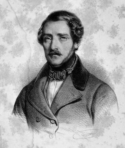 Retrato de Gaetano Donizetti (1797-1848) compositor italiano do século XIX. Milão, biblioteca del conservatorio de Unknown artist