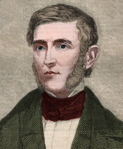 Retrato de George Bancroft (1800-1891), historiador e político americano. Gravura em "The ilustr London News" de 23 de Janeiro de 1858. de Unknown artist