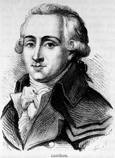Retrato de Georges Couthon (1755-1794), político francês. de Unknown artist