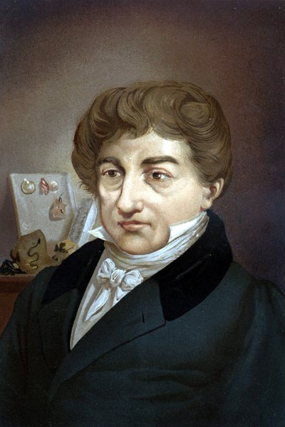 Retrato de Georges Cuvier (1764-1832) de "La Ciencia y sus Hombres" de Louis Figuier. Barcelona 1881 de Unknown artist