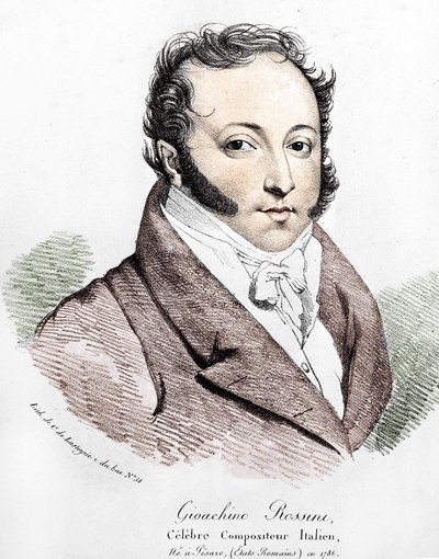 Retrato de Gioacchino Rossini (1792-1868). de Unknown artist